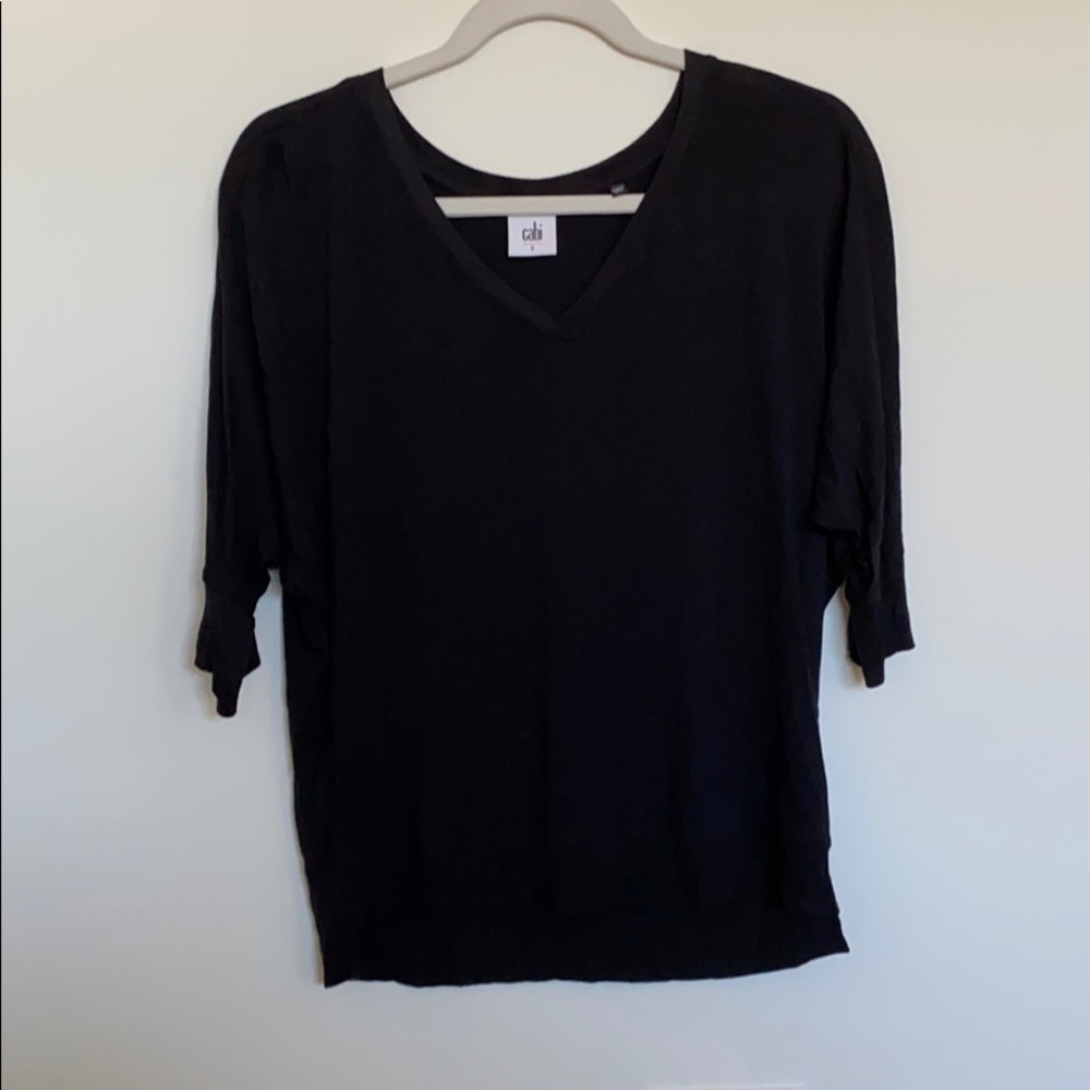 Black v neck blouse